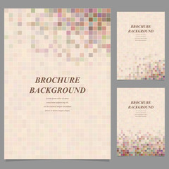 Abstract square tile mosaic brochure design
