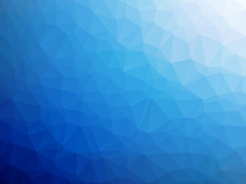 Blue white gradient polygon shaped abstract background
