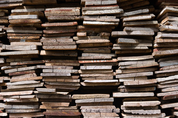 Old Wood pile, stack of wood.