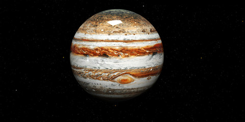 Jupiter - High resolution 3D images presents planets of the solar system. This image elements furnished by NASA. © tussik