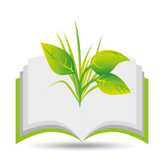 eco book environment nature flora graphic vector illustration eps 10