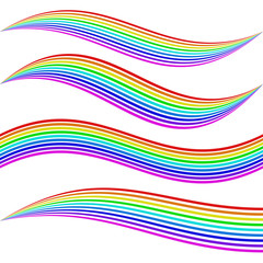 Striped rainbow waves