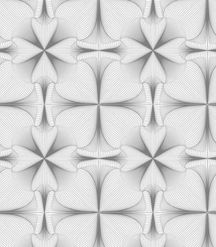Abstract linear petal flower. Vector pattern © Voy_ager