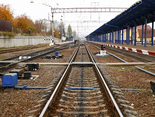 Naklejka premium Railway and trains