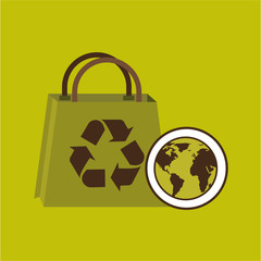 world recycling bag design graphic vector illustration eps 10