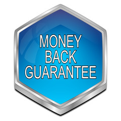 Money back Guarantee button - 3D illustration