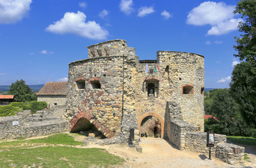 Fototapeta na wymiar The Kinizsi Fortress of Nagyvazsony in Hungary