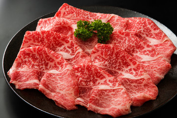 霜降り和牛ローススライスアップ