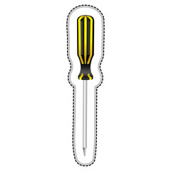 screwdriver tool icon image vector illustration design 