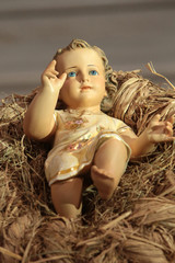 J&eacute;sus-Christ. Cr&egrave;che. Roma. Italia.