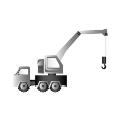 Naklejka premium crane truck icon image vector illustration design 
