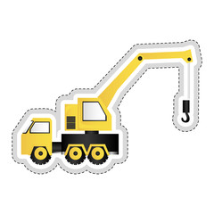 crane truck icon image vector illustration design 