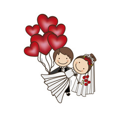 married couple icon image vector illustration design 