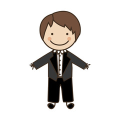groom suit icon image vector illustration design 