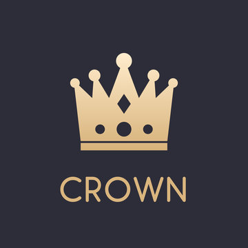 crown logo element, royal symbol, icon