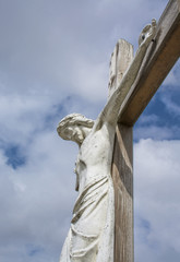 Jesus statue on the cross