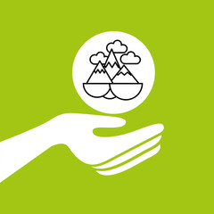 hands together environment concept vector illustration eps 10