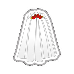 bride dress icon image vector illustration design 