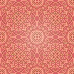 Seamless abstract red and orange pattern with gradient. Vector illustration