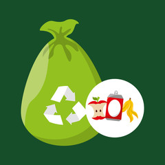 concept recycling process trash icond design vector illustration eps 10