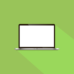 Realistic laptop icon vector illustration
