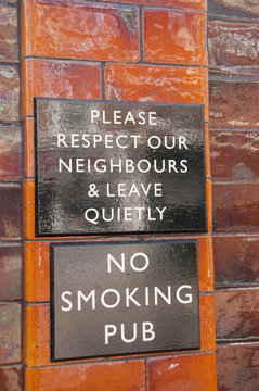 Polite Pub Sign, London