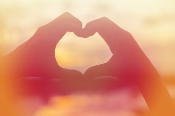 Fototapeta premium hands-shape for the Sun.