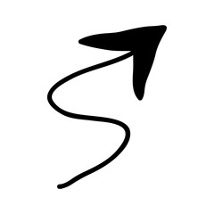 scribble arrow icon image vector illustration design 