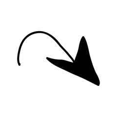 Fototapeta premium scribble arrow icon image vector illustration design 