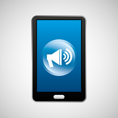 smartphone speaker social network media icon vector illustration eps 10