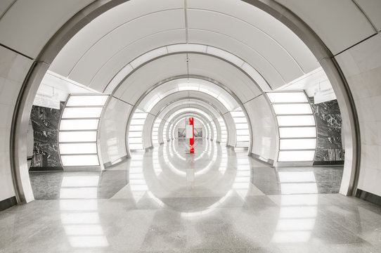 Interior of metro station 