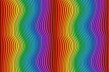 Seamless pattern of stripes of the rainbow.Vector illustration.