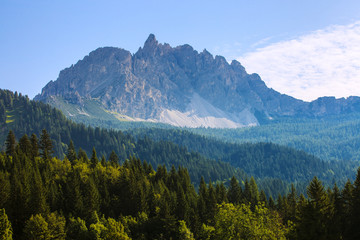 Beautiful landscape in Dolomites. Amazing Mountains in Northern Italy