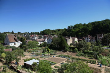 La zone des jardins potagers.