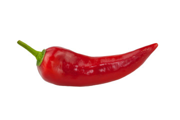 Red hot pepper on white background, isolated