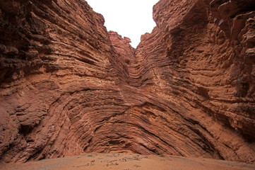Amphitheater, Quebrada de Cafayate valley, also called quebrada de las conchas, Argentina