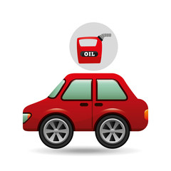 car gallon oil red icon vector illustration eps 10