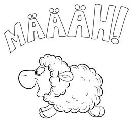 Rennendes Schäfchen