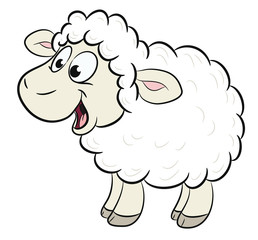 Naklejka premium Śliczne owce