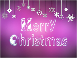 Happy New Year. Typographic background with snowflakes. Original design element. Template, card, poster. emblem graphics. Handwritten banner, logo, label. Colorful hand drawn phrase.