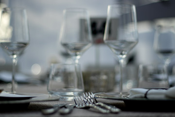 Party Setting with Bokeh Background