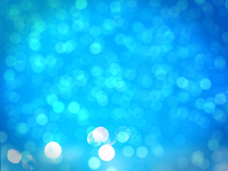 Christmas abstract blurred background/Blue abstract Christmas background with bright bokeh lights