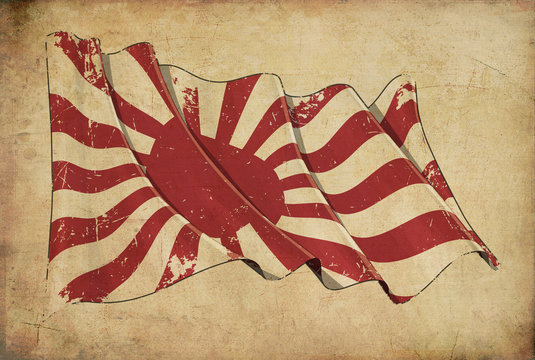 Japan Naval Ensign Historic flag Background Wallpaper.