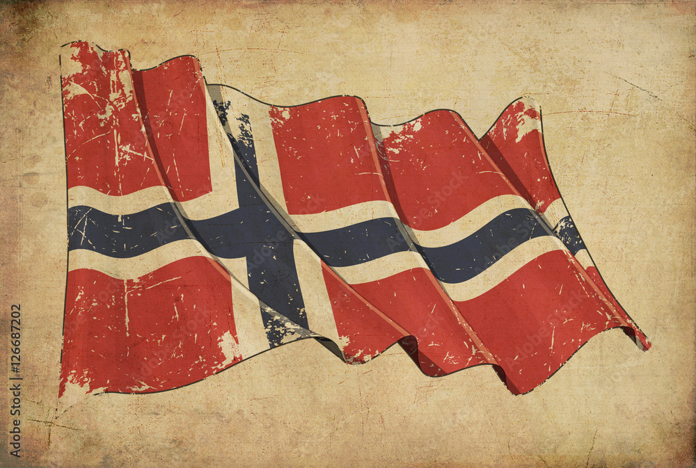 Sticker norwegian grunge flag textured background wallpaper.