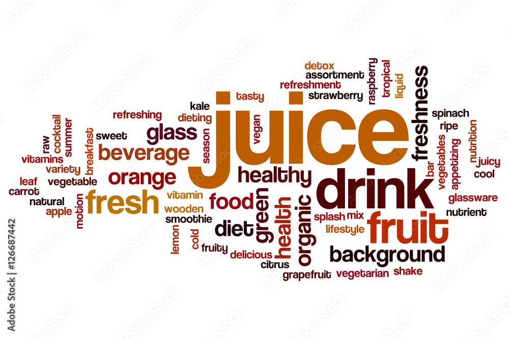 Poster Juice word cloud