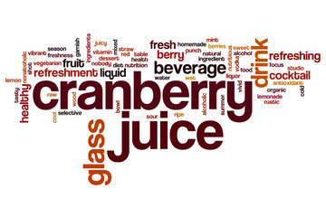 Cranberry juice word cloud
