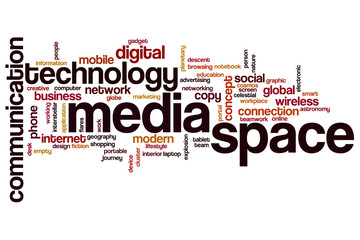 Media space word cloud