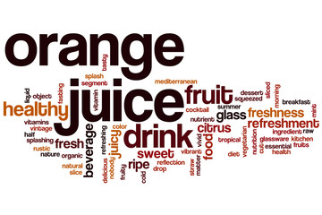 Orange juice word cloud