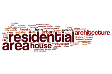 Residential area word cloud