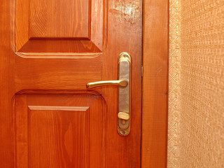 used door handle lock. gold